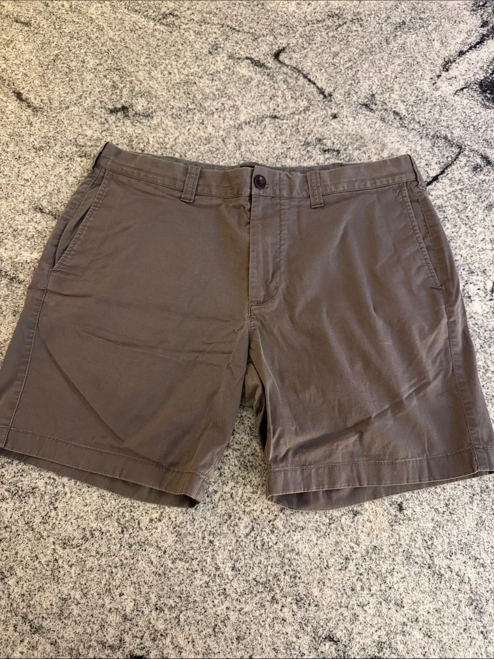 JCrew Men’s Chino Shorts - Gray 34 Waist, 7 Inseam